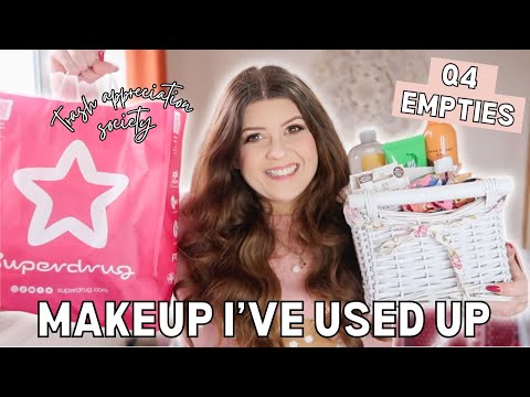 Q4 Empties 2025 | big makeup use up challenge