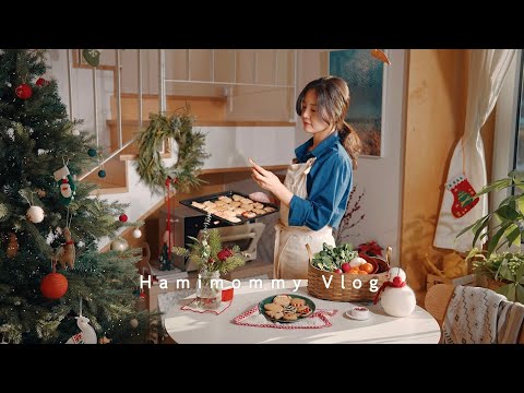 Cozy winter day in Korean countrysideㅣHoliday cookiesㅣChristmas vegetable dishes🎄ㅣDonationㅣSlow life