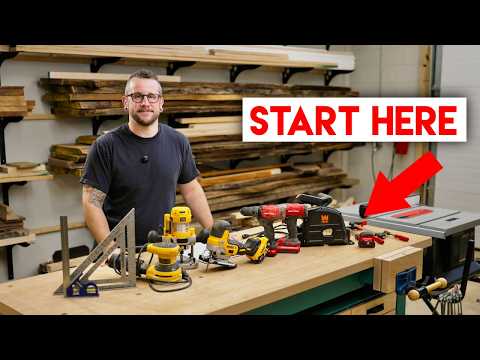 13 Tools Every Beginner Woodworker Needs // $1500 Woodworking Shop