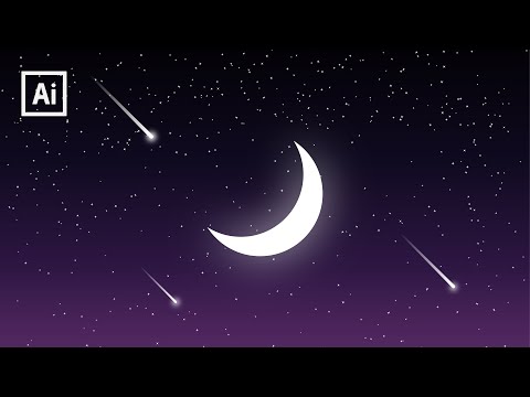 Create Night Sky Easily in Adobe Illustrator | Simple Trick Tutorial
