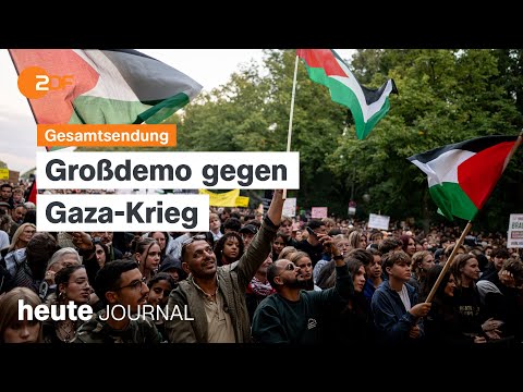 heute journal vom 27.09.25 Großdemo gegen Gaza-Krieg, Pläne zur Drohnenabwehr, Wahl in Moldau
