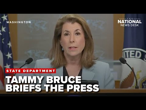 State Department Spokesperson Tammy Bruce holds a press briefing