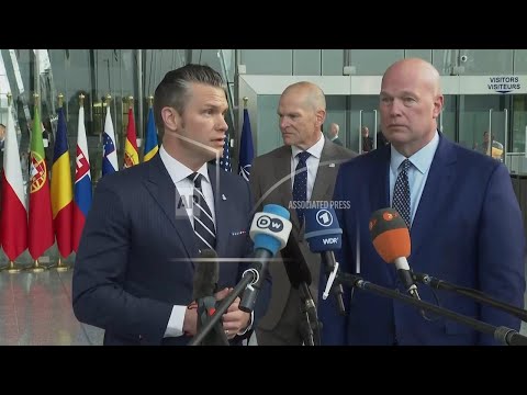 Hegseth speaks to reporters as NATO defence ministers meet in Brussels