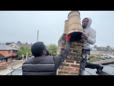 Removing two chimneys in a day
