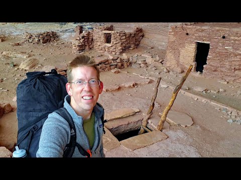 I Found an Abandoned Native American City - Hiking & Camping in Snow Storm