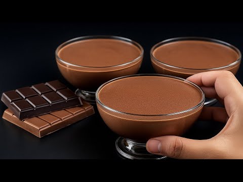 Nur 2 Zutaten! Schokoladenmousse – Hausgemachtes Dessert in 5 Minuten! 🍫✨