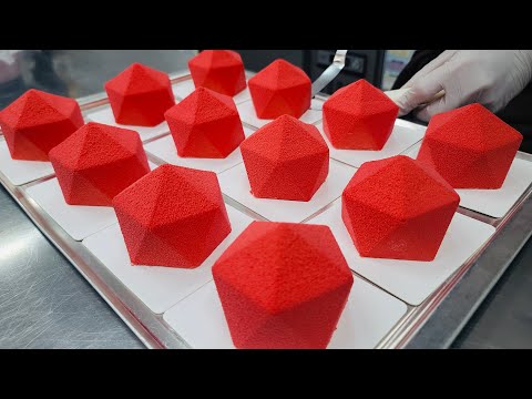 Amazing quality! making raspberry ruby cake - Korean street food