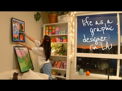 life as a graphic designer in LA | client work, office makeover, unfiltered yapping, sports!
