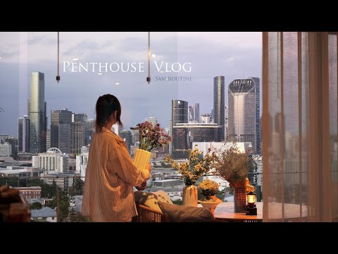 5AM Penthouse Morning Routine | Slow Weekend, Flowers & Cooking for husband