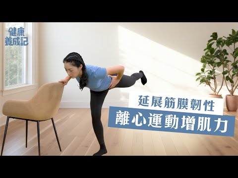 拉長肌肉同時出力運動，又叫離心收縮，被認為是安全、增肌，同時延展筋膜韌性，提供四招適合常做的離心收縮運動！｜ 健康養成記 with Amber