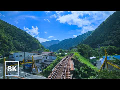 Riverside Train Ride in Gifu, Japan / 8K 60fps HDR / Natural Ambience (No Music)