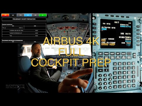 4K AIRBUS FULL COCKPIT PREPARATION IN REAL TIME. FMS, CHECKLISTS, FLOWS, BRIEFING.