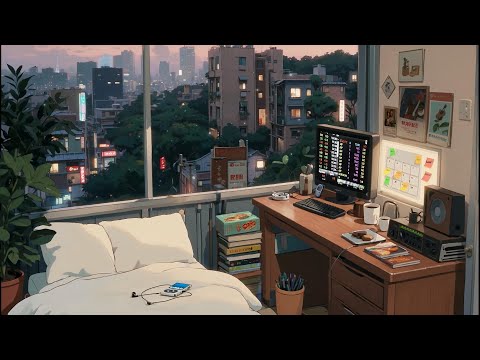 Cozy City Corner ☕ Soft Chill Lofi for Calm Winter Nights❄️