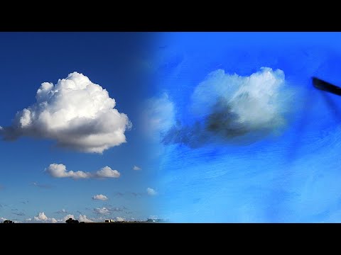 Painting Beautiful Clouds Quickly with Oils or Acylics