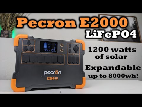 Pecron E2000 LFP - AFFORDABLE Portable Power!1200 Watts of Solar - 3500 Cycles!  - Review Video