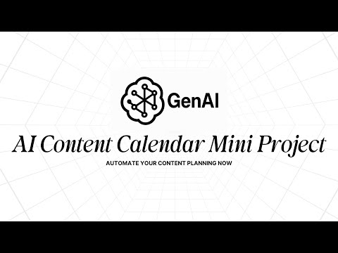 Build an AI Content Calendar Generator with ChatGPT | LLM Tutorial for Beginners