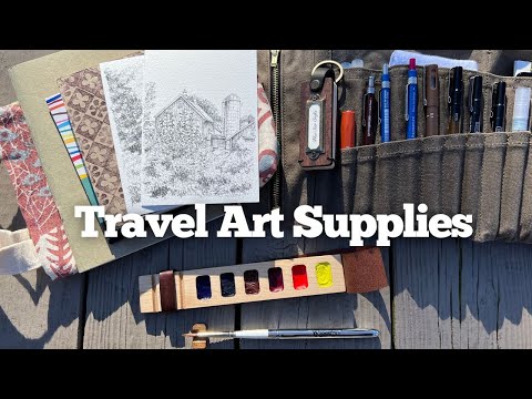 ART SUPPPLIES FOR TRAVEL - Pack with Me (Watercolour & Drawing)