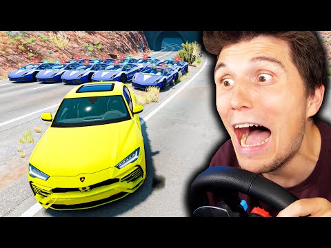 LAMBORGHINI URUS vs. 10 Polizei AUTOS | BeamNG