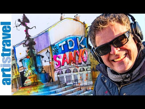 Urban Sketching in LONDON - Ian Fennelly giving a free lecture on drawing & illustration techniques