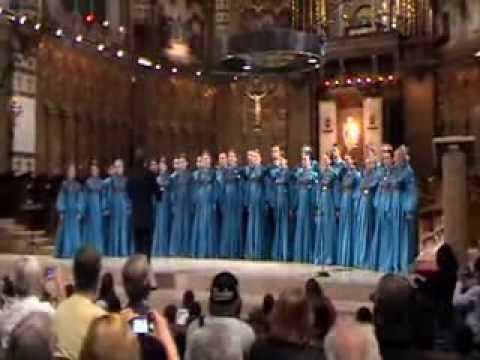 Siberian choir in the Basilica of the Virgin Mary of the Montserrat Monastery (Spain, Catalonia)