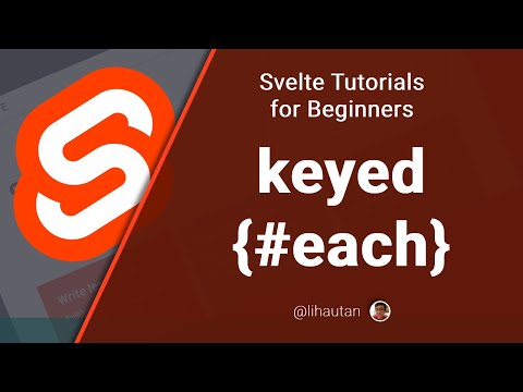 Svelte Tutorial for Beginners - Keyed {#each} block