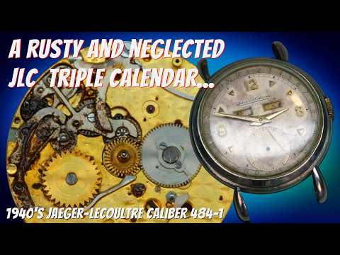 A rusty and neglected Jaeger-LeCoultre triple calendar