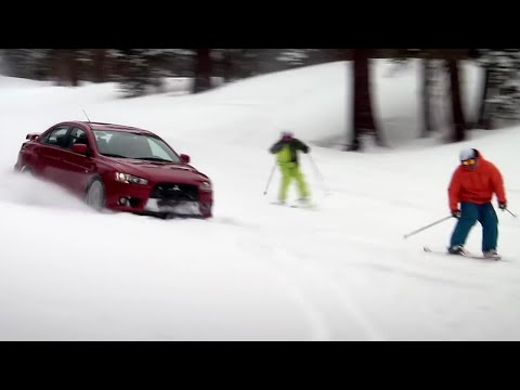 Evo vs Skiers | Top Gear USA