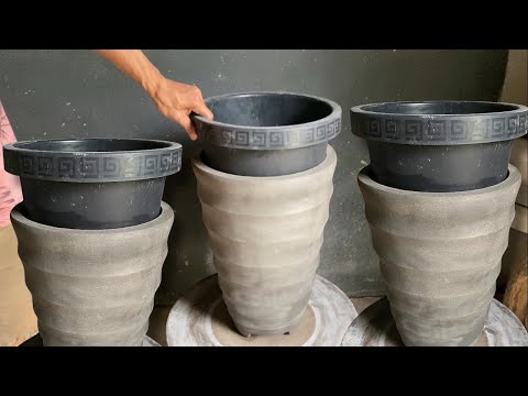 Large cement vase: How to make | Complete step by step.
