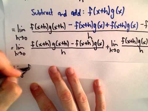 Proof of the Product Rule from Calculus