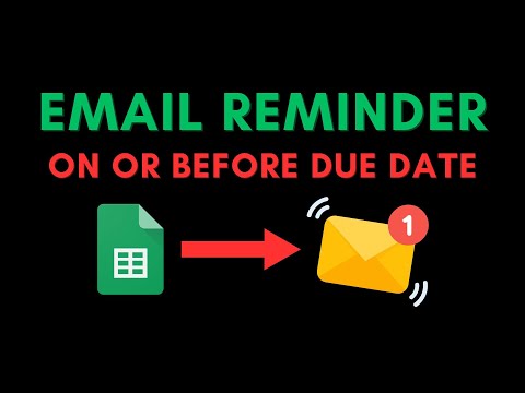 📧 Send Email Reminder on or Before Due Date (Google Sheets)