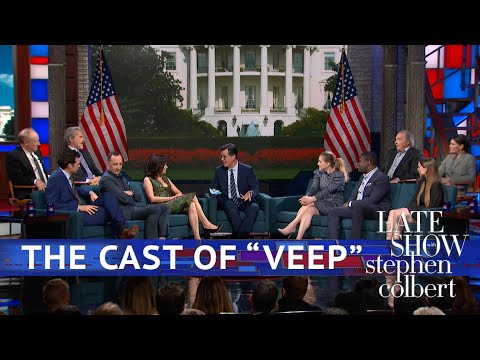 The Cast Of 'VEEP' Meets Superfan Stephen Colbert