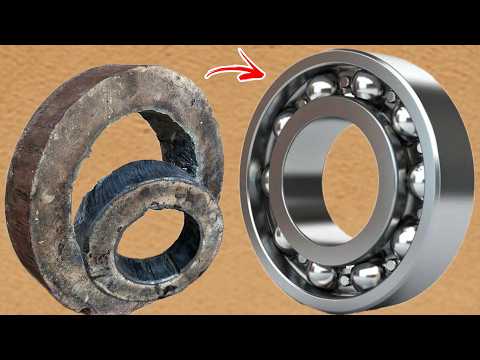 Reviving broken Bearings Using Lathe Techniques by Creating New inner And Outer Ball Bearing Rings
