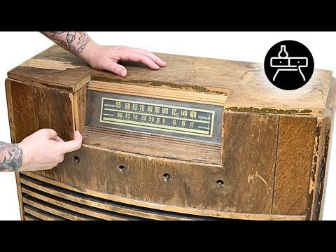 AMAZING Vintage Radio Cabinet Trash to Treasure Furniture Restoration