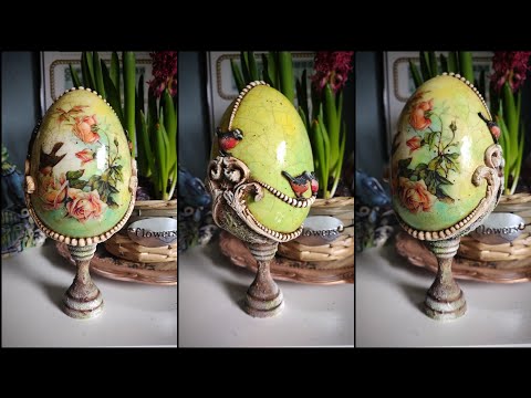 Vintage easter egg 💚💛🧡