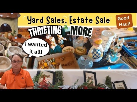 THRIFT WITH ME - Yard Sales - Estate Sale - High End Decor & More! Thrifting