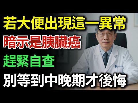 醫生提醒：大便若出現這3種異常，暗示可能是胰臟癌，千萬不能忽視！|健康Talks|胰臟癌|胰臟癌前兆|預防胰臟癌|保護胰臟