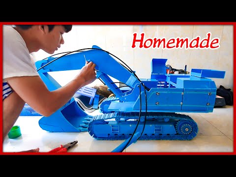 I Made Big RC Excavator From PVC Pipe With Hydraulic System