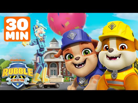 Rubble Makes Rescues in Builder Cove! w/ Mix, Wheeler & Charger | 30 Minutes | Rubble & Crew