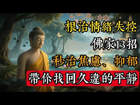 根治情緒失控，佛家13招，秒治焦慮、抑鬱，帶你找回久違的平靜#佛學 #禪宗