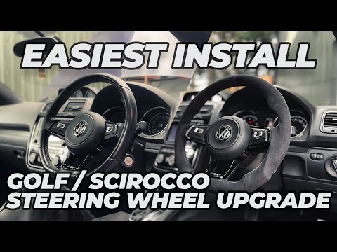 BEST VW INTERIOR MOD | HOW TO FIT A  STEERING WHEEL TO MK3 SCIROCCO / MK7/7.5 GOLF R GTI GTD R-LINE