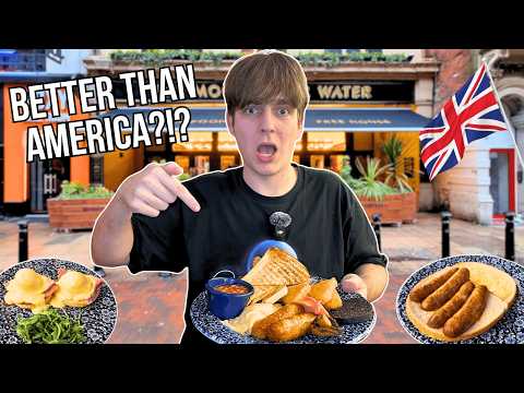 AMERICAN tries ENGLISH BREAKFAST!!! (First Time!)