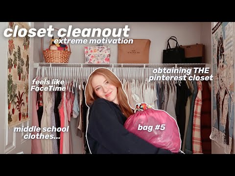 EXTREME CLOSET CLEANOUT! + winter reset ✨🧺 organizing, decluttering, extreme motivation, self-care!
