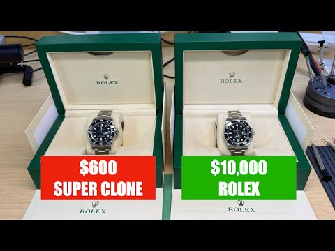 $600 Super Clone vs. Rolex Submariner Date  - How to spot a fake Rolex Watch 2025