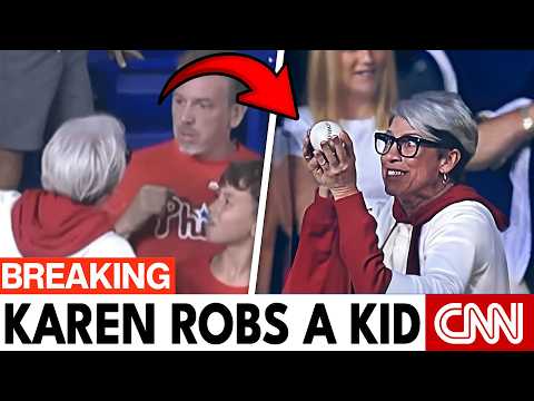 Philly Karen STEALS Kid’s Foul Ball.. Baseball Game Turns Into Viral Scandal & Internet Outrage! ⚾️