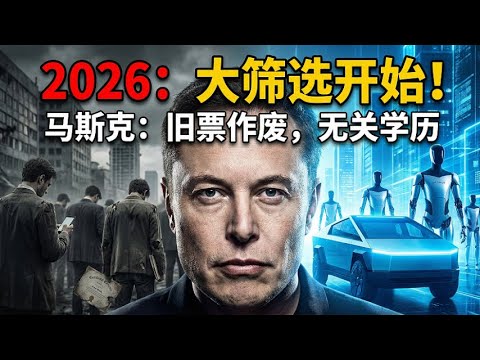 別再盲目努力了！馬斯克警告：2026年後人類只剩兩條路，你選「神人」還是「無用階級」？