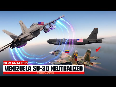 US Navy EA-18G Growler SAVES Air Force B-52 From Venezuelan Su-30 Trap