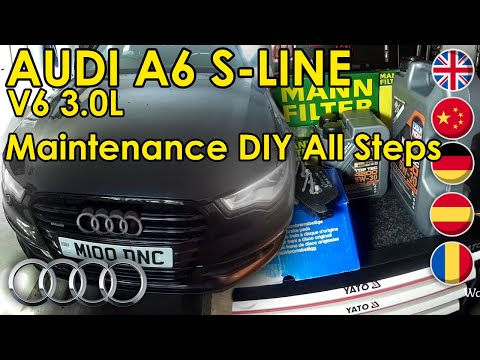 DIY Audi A6 S6 Service Job 3.0l TDI 2013 313 HP Fuel Air Pollen Cabil Oil filter