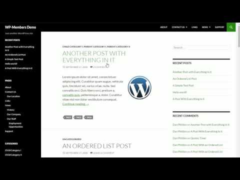 WP-Members Basic Initial Configuration and Setup