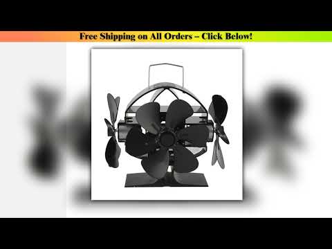 Heat Powered Stove Fan 3 Heads 18 Blade Aluminum 270 Degree Blowing Fireplace Fan with Cover
