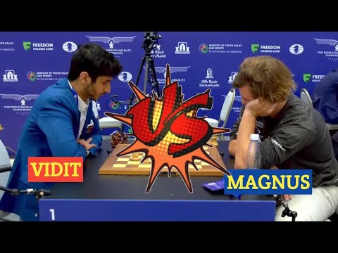 Magnus Carlsen vs Vidit Santosh Gujrathi || FIDE World Rapid & Blitz Chess Championship 2023